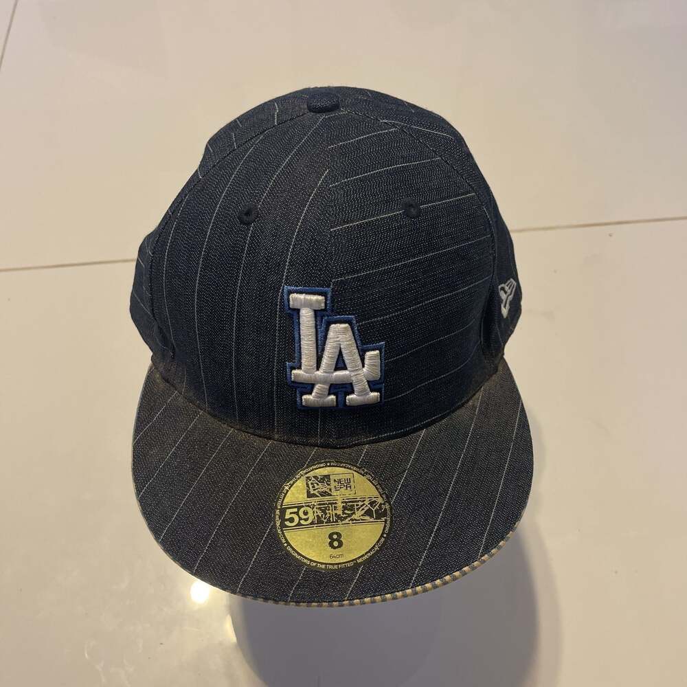 New Era LA Dodgers Pinstripe 59FIFTY Fitted Cap Hat Size 8 (64cm)